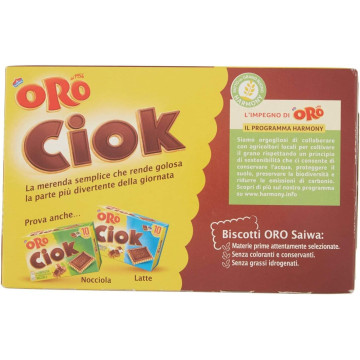 Oro Ciok Biscotto con Tavoletta di Cioccolato Fondente gr.200