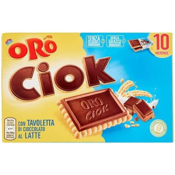 Oro Ciok Biscotto con Tavoletta di Cioccolato Latte gr.250