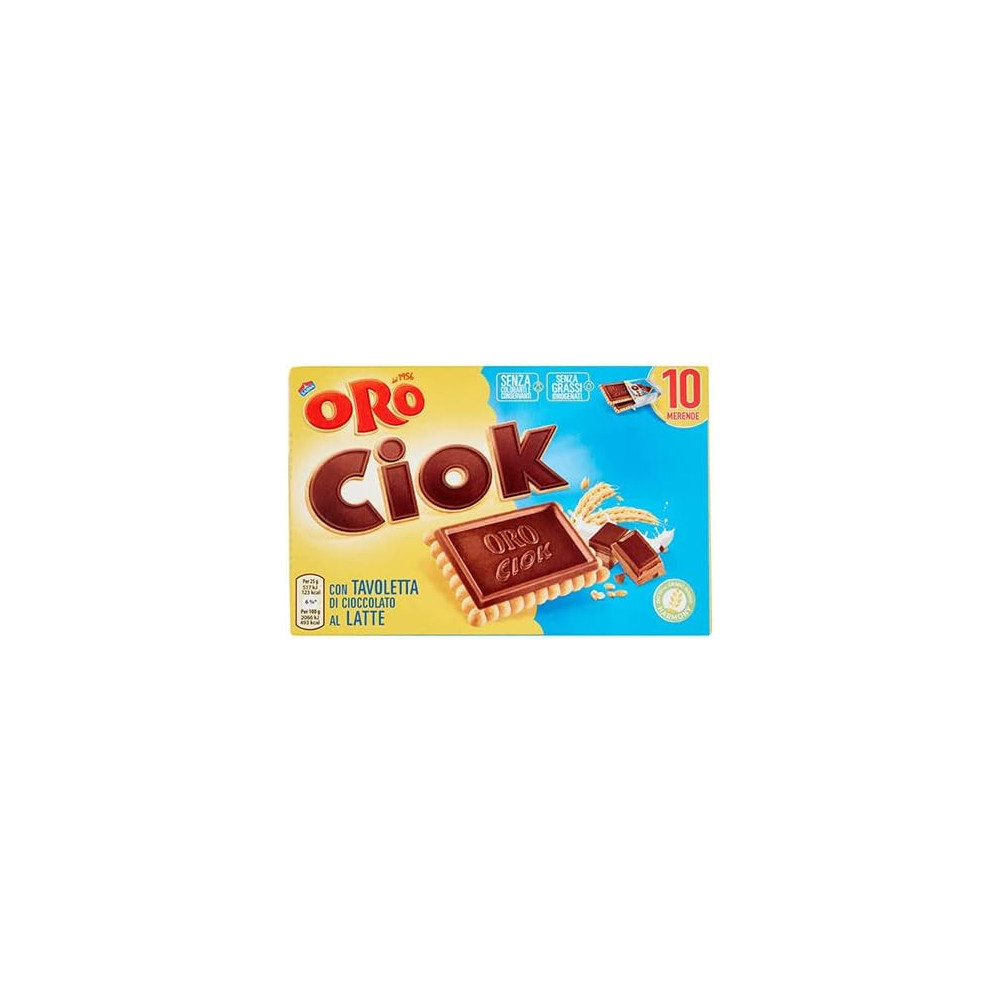 Oro Ciok Biscotto con Tavoletta di Cioccolato Latte gr.250