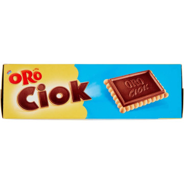 Oro Ciok Biscotto con Tavoletta di Cioccolato Latte gr.250