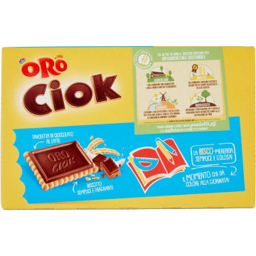 Oro Ciok Biscotto con Tavoletta di Cioccolato Latte gr.250