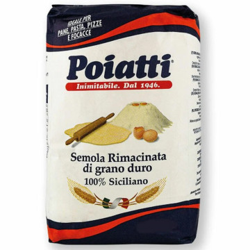Farina Poiatti Rimacinata Grano Duro Kg 1