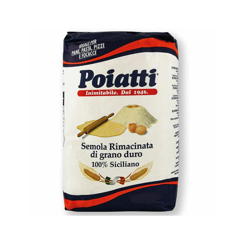 Farina Poiatti Rimacinata Grano Duro Kg 1